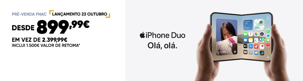 Pré-Venda FNAC - Apple iPhone Duo - Lançamento 23 Outubro desde 899,99€